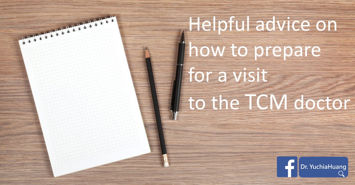 Cover image: “Helpful advice on how to prepare for a visit to the TCM doctor”, a notepad and pen on a desk