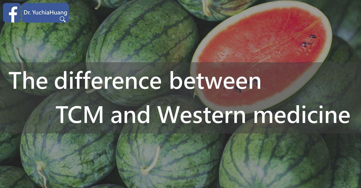 Cover image: “The difference between TCM and Western medicine”, over a pile of watermelons